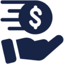 Financial transaction symbol illustration