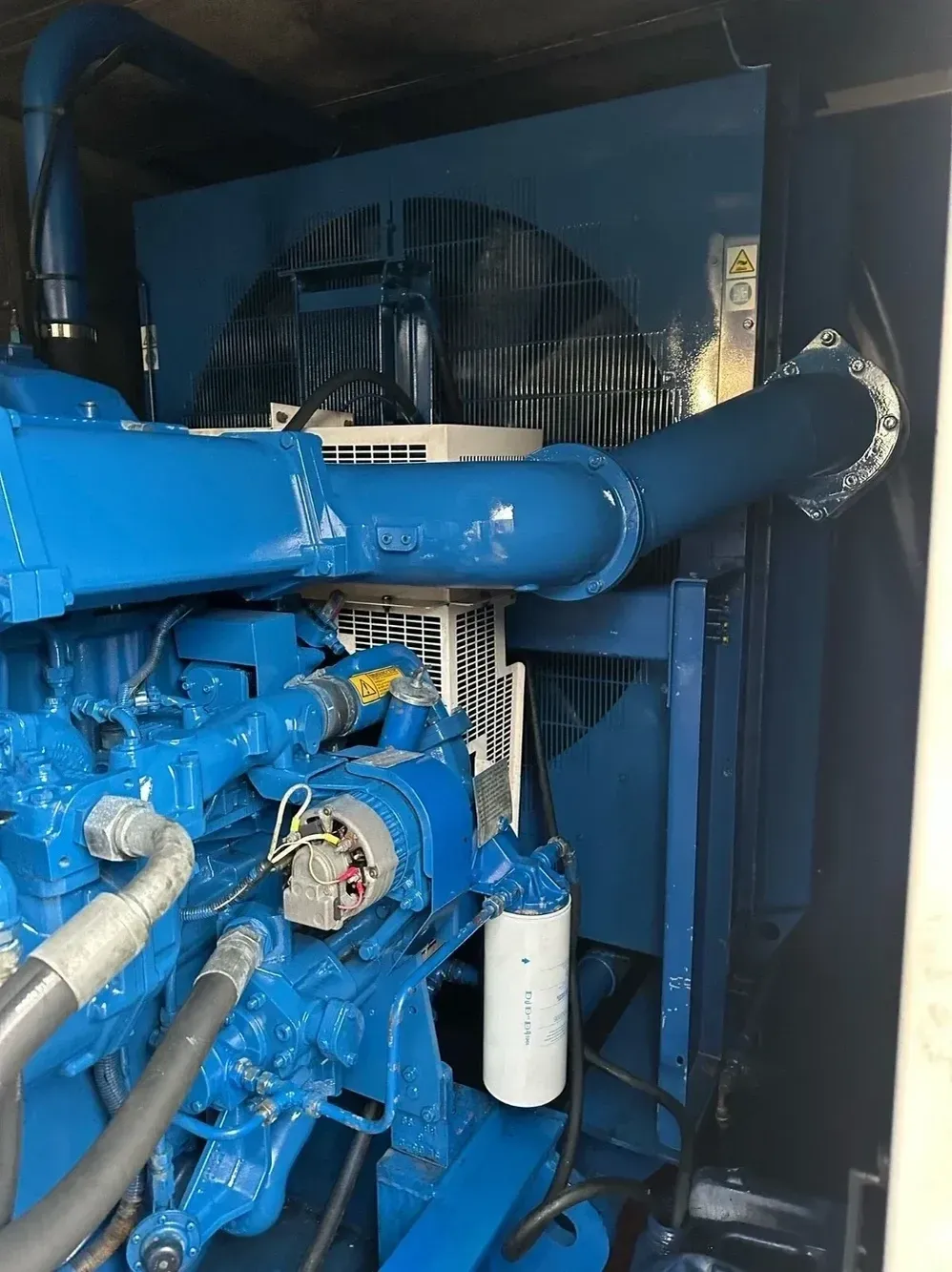 Large blue mechanical equipment