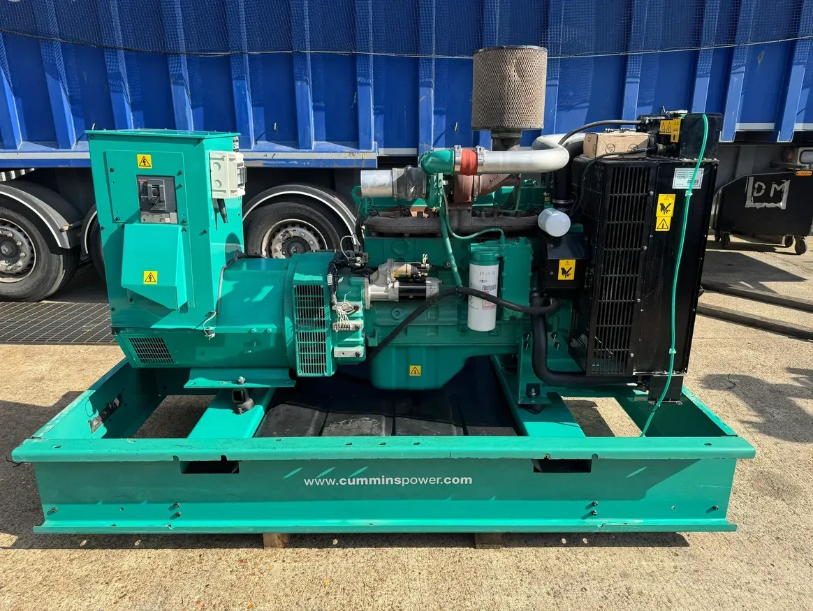 Heavy-duty generator on pavement