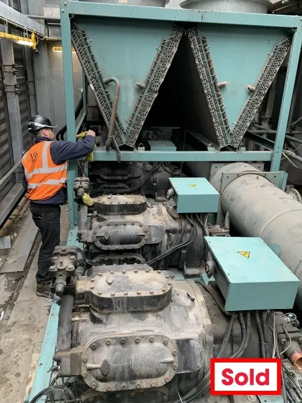 Industrial machinery with worker