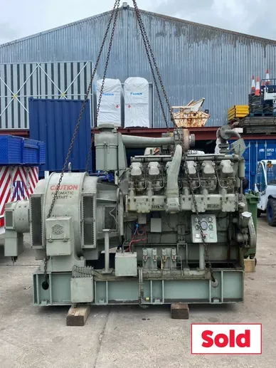 Large generator in industrial setting